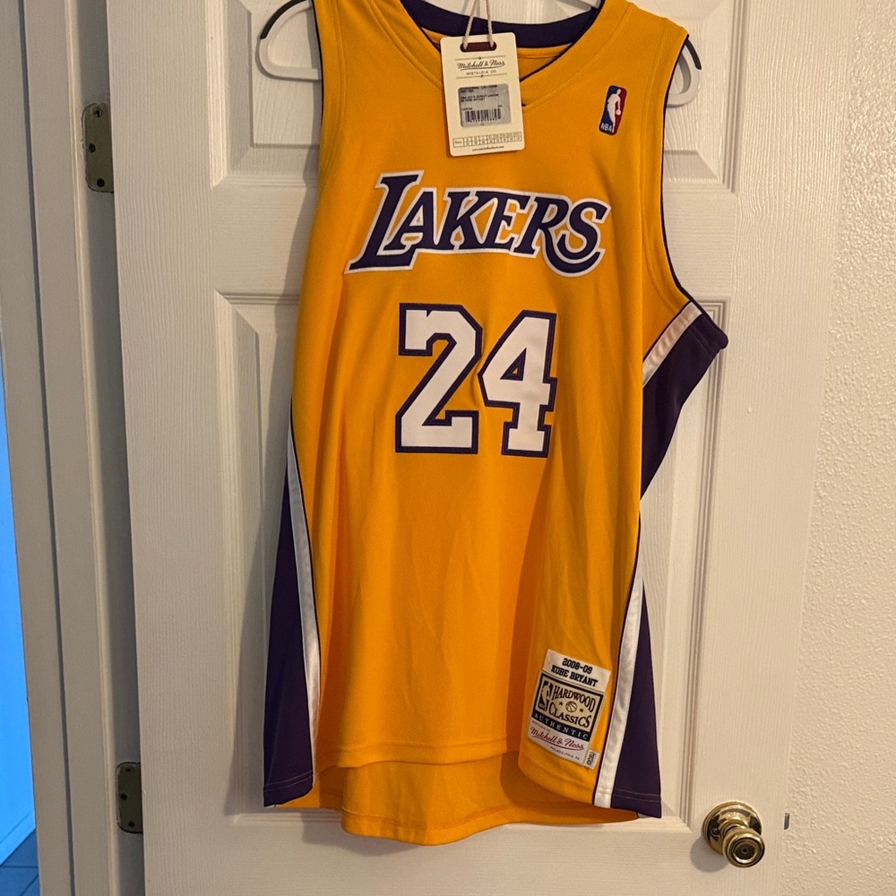 Mitchell & Ness Lakers Gold and Purple Jersey
